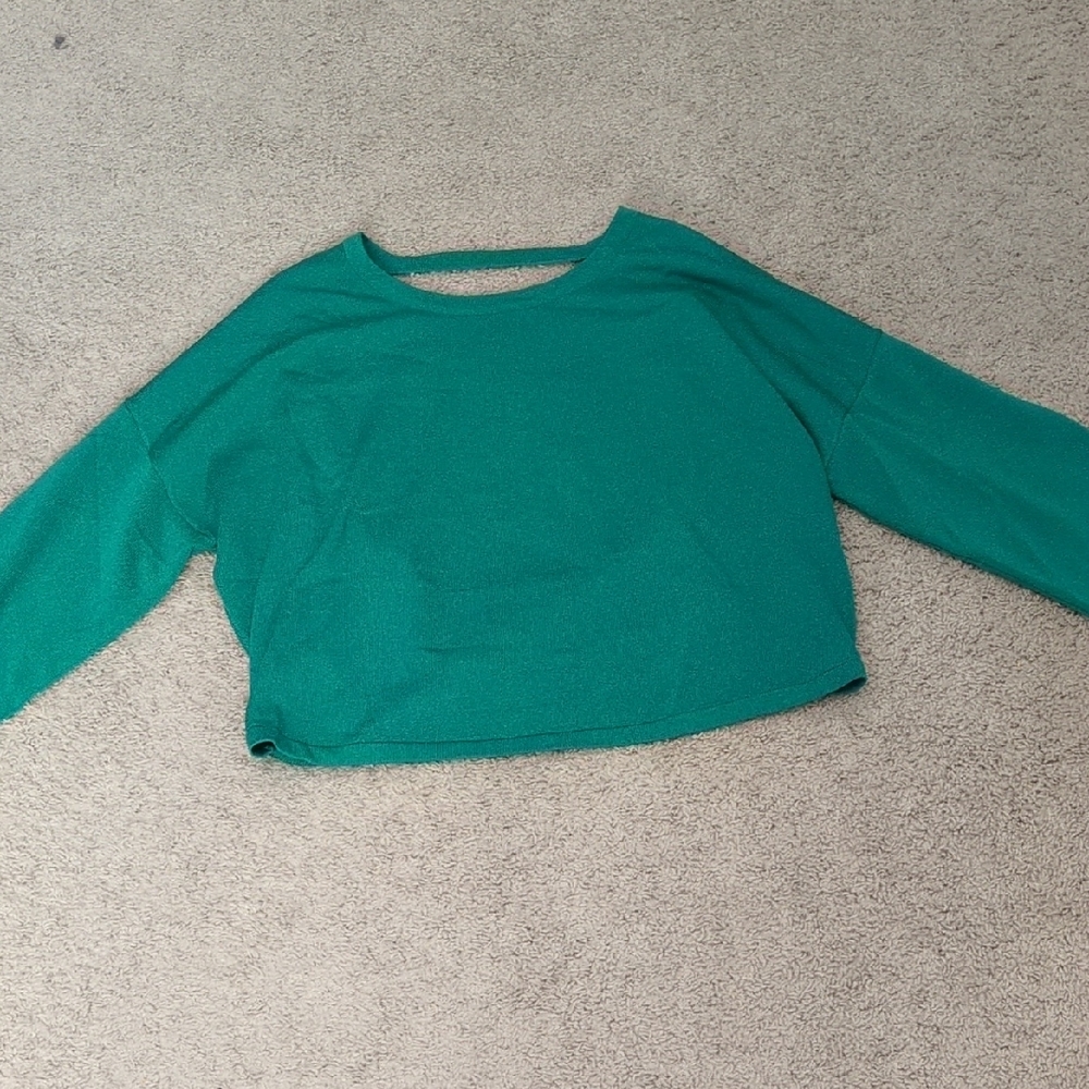 Lulu's Vibrant Green Knit Sweater
